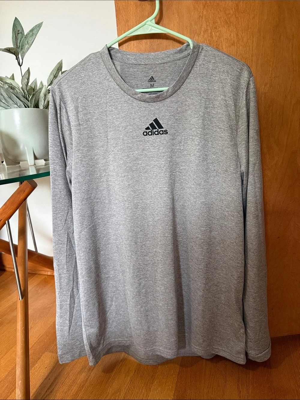 adidas Men’s Long Sleeve Grey Performance Tee